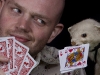 Dan Furr of Audio Justice with 'Mackenzie'. He's a polecat, not a ferret...