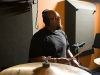 Carlos Hercules during an Audio Justice 'House of Cards' recording session at Koolworld