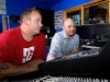 Dan Furr of Audio Justice with sound engineer Dave Wooster, Koolworld Studios