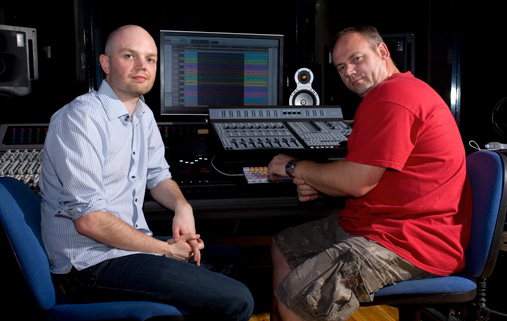 Dan with long time Audio Justice collaborator and sound engineer extraordinaire Dave Wooster